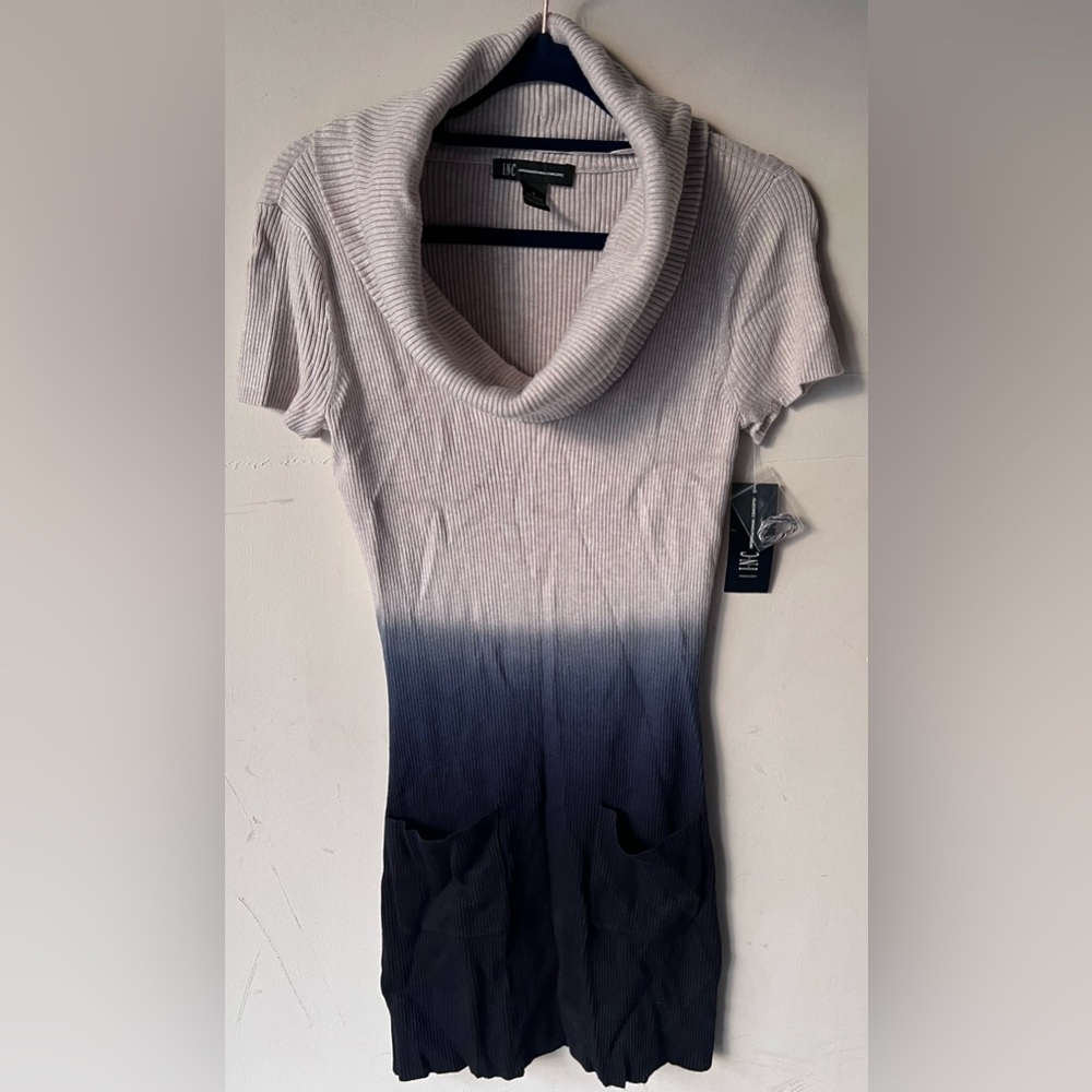 INC Womens‎ Ribbed Knit Neutral Ombre Tunic Sweater Sweater Small NWT